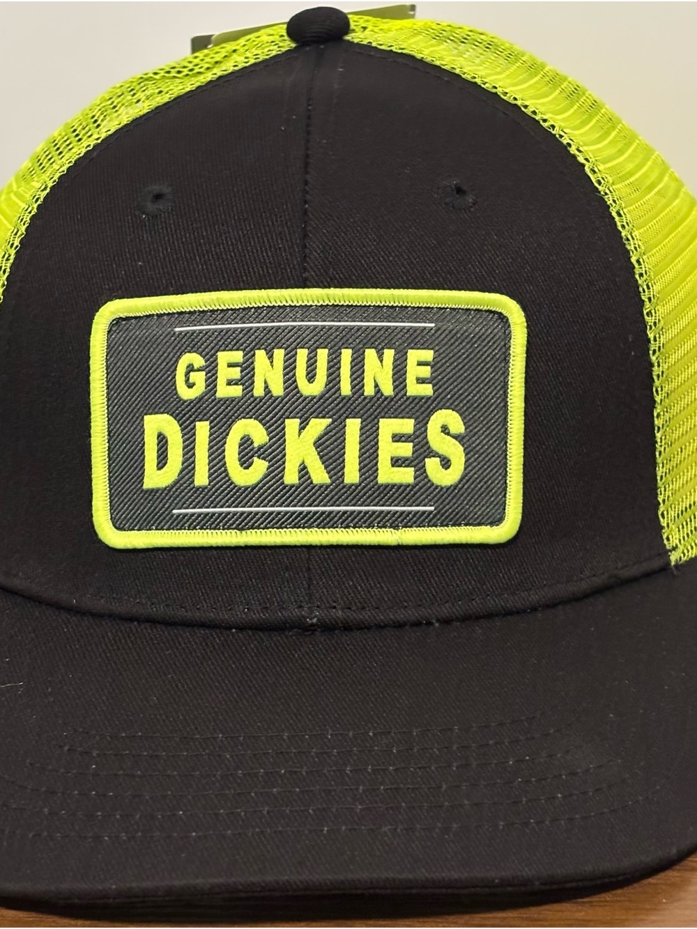 Dickies Black and Neon Yellow Trucker Cap